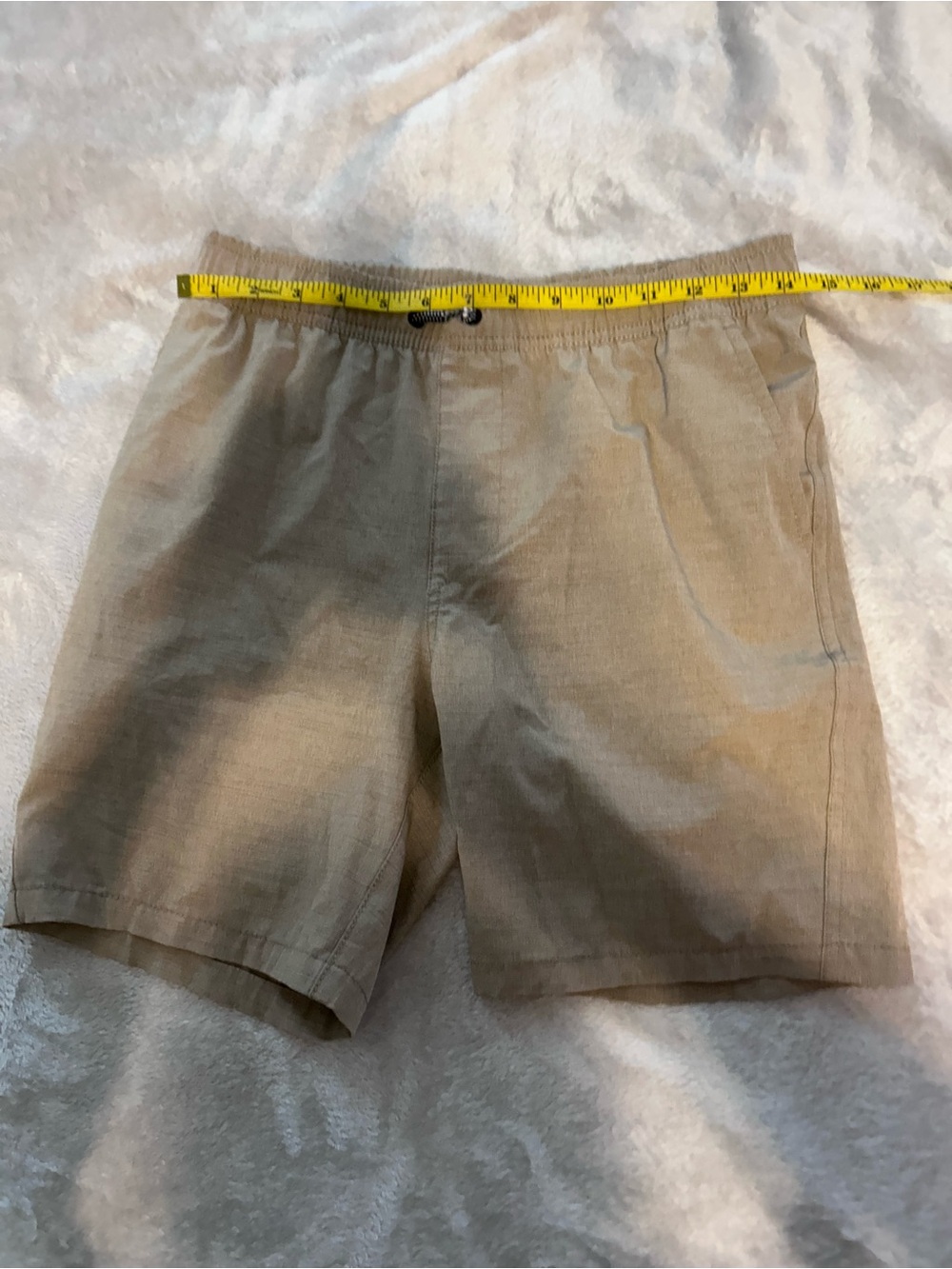 Kids Elastic-Waist Cotton Shorts - Tan